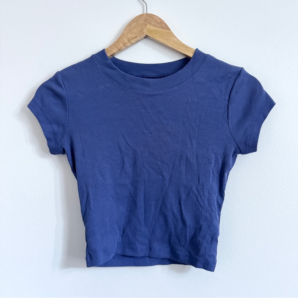 Madewell Supima Rib Crop Tee Size XS